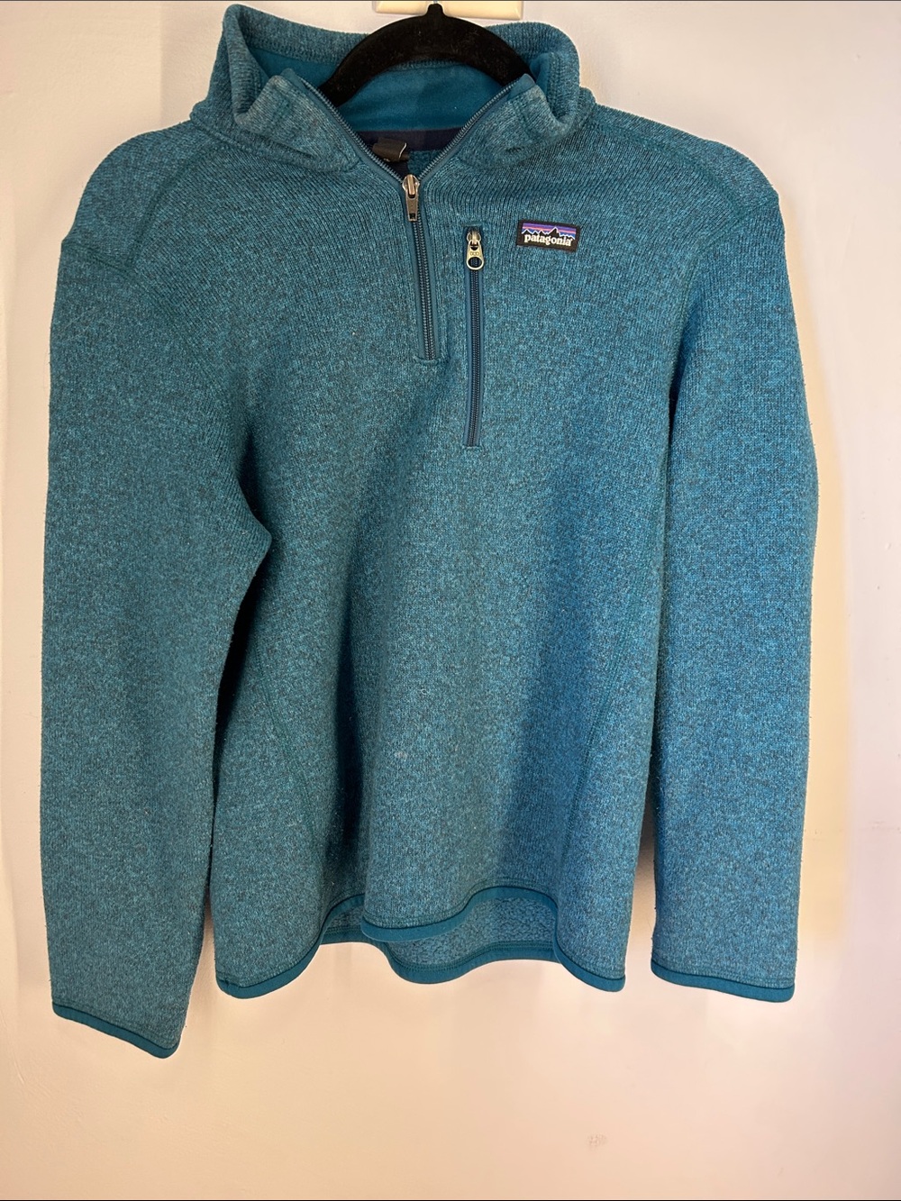 Patagonia Men’s Teal Zip-Up Fleece Pullover